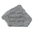 Kay Berry Inc Kay Berry- Inc. 91320 Live Well-Laugh Often-Love Much - Garden Accent - 11 Inches x 8 Inches 91320